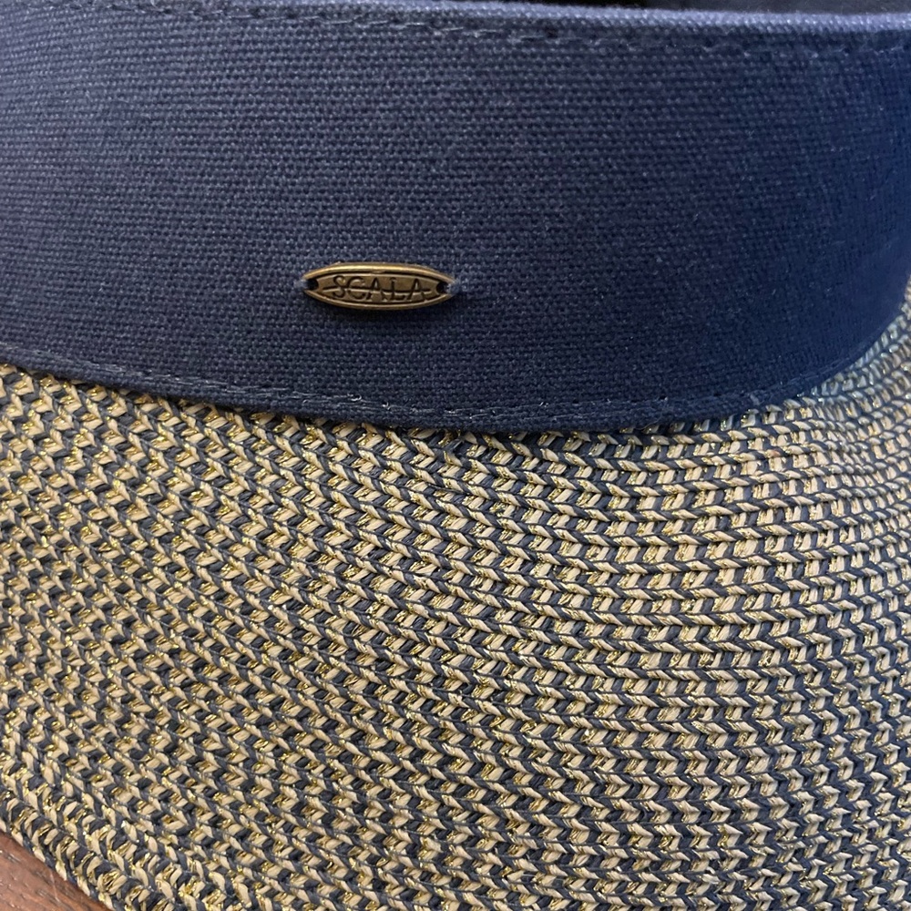 Scala Navy and Gray Women's Sun Visor - Picture 5 of 7